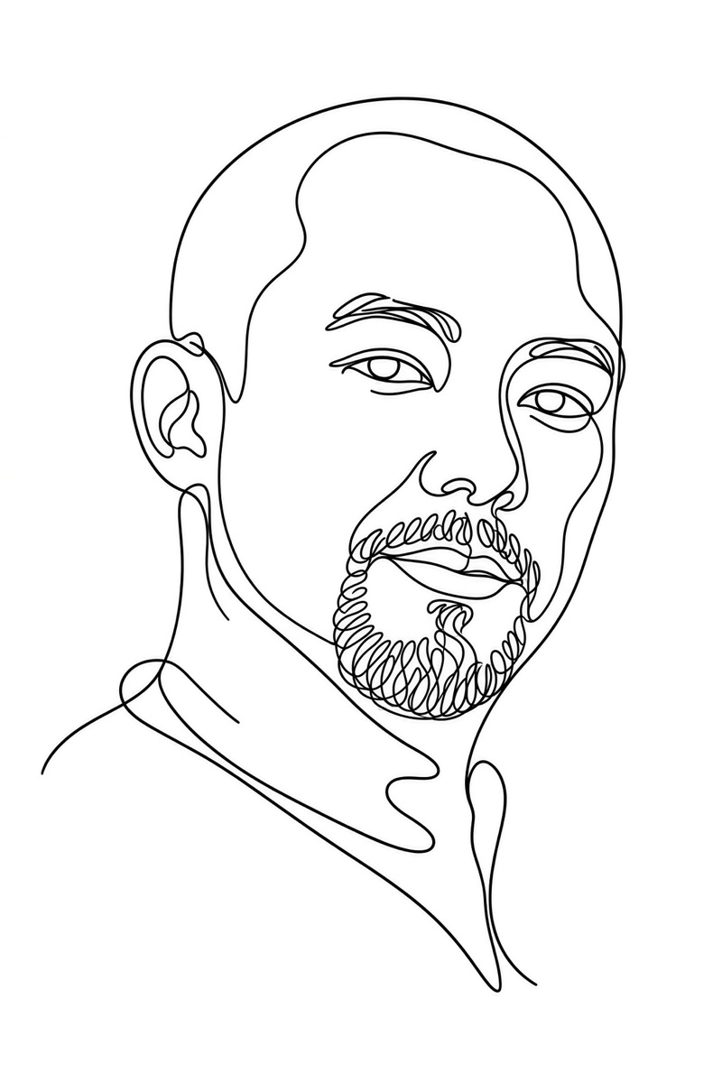 A line drawing of MIRO (Shinnosuke Iwaki)